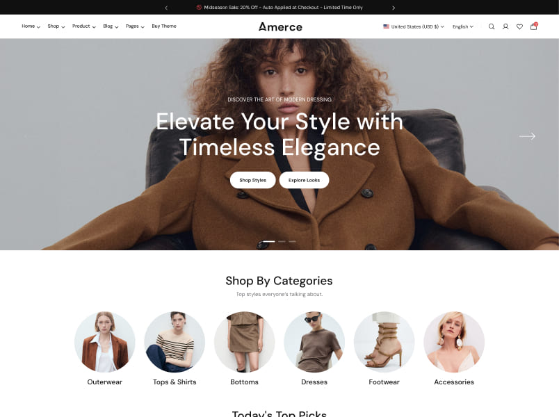 Amerce – Fashion Shop theme preview