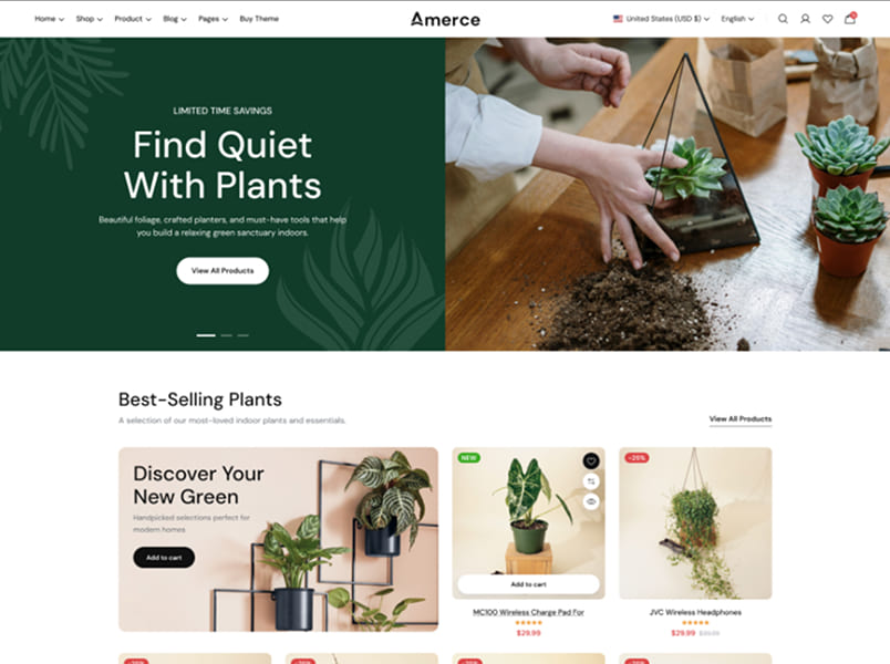 Amerce – Garden Store theme preview