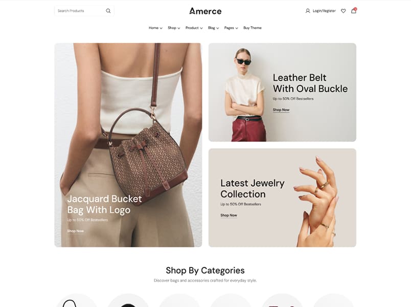 Amerce – Bags & Accessories theme preview