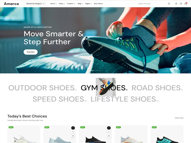Ảnh xem trước theme Amerce – Sneaker Store