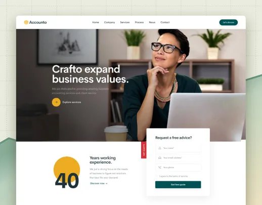 Ảnh xem trước theme Accounting