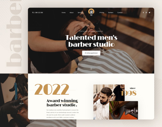 Barber theme preview
