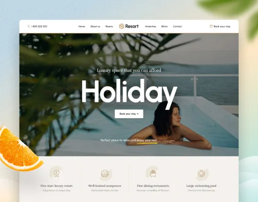 Xem demo giao diện Hotel & Resort