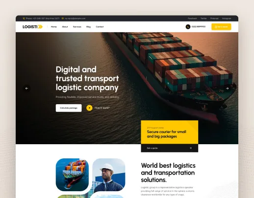Ảnh xem trước theme Logistics