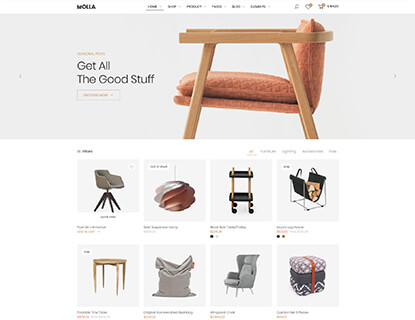 Molla – Furniture 3 theme preview