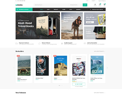 Molla – Book Store theme preview