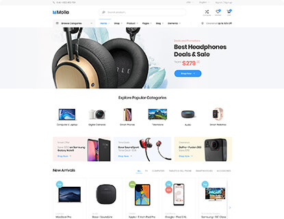 Molla – Electronic 2 theme preview