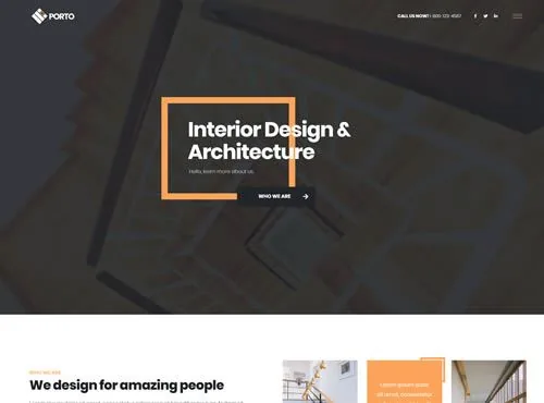 Ảnh xem trước theme Porto · Architecture Interior
