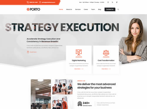 Porto · Business Consulting 3 theme preview