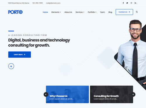 Porto · Business Consulting 4 theme preview