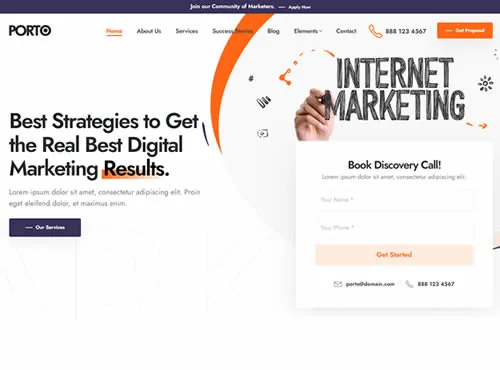 Ảnh xem trước theme Porto · Business Consulting 5