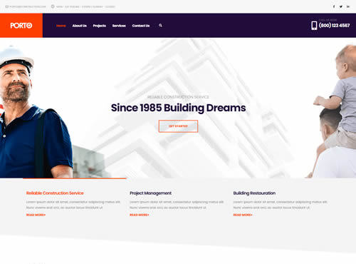 Porto · Construction 2 theme preview