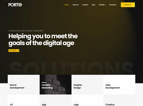 Ảnh xem trước theme Porto · Creative Agency 2