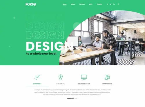 Ảnh xem trước theme Porto · Digital Agency