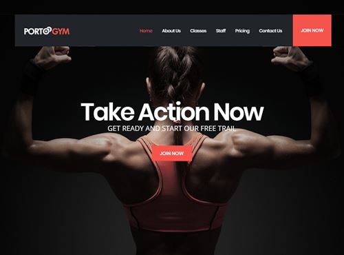 Porto · Gym theme preview