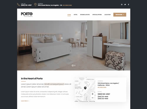 Porto · Hotel Boxed theme preview