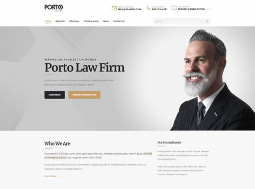 Porto · Law Firm theme preview
