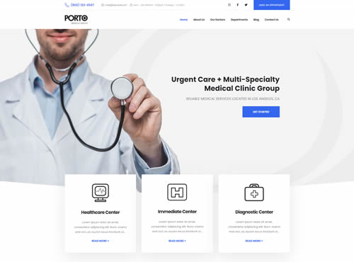 Porto · Medical 2 theme preview