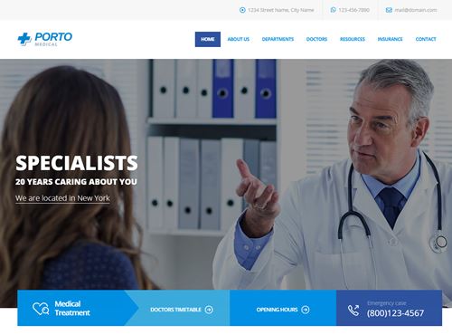 Porto · Medical theme preview