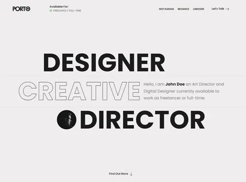 Ảnh xem trước theme Porto · Personal Portfolio 2