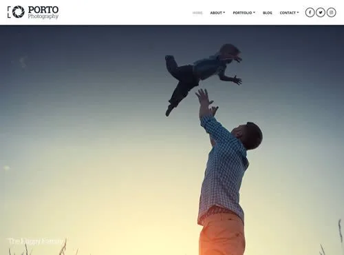 Ảnh xem trước theme Porto · Photography