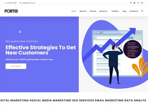 Ảnh xem trước theme Porto · SEO 3