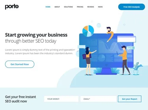 Ảnh xem trước theme Porto · SEO