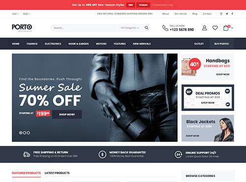 Porto – Bags Store theme preview