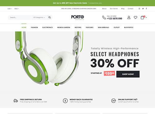 Porto – Electronics theme preview