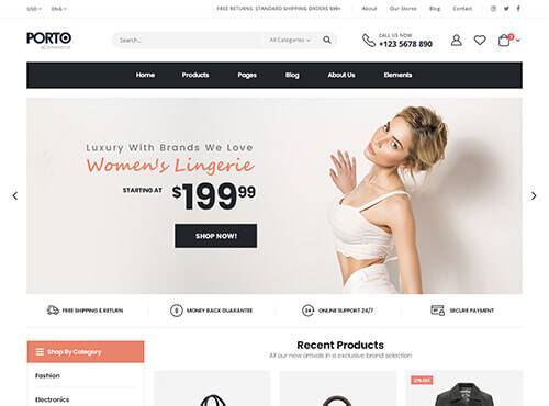 Porto – Boutique theme preview