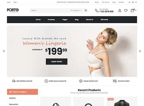 Ảnh xem trước theme Porto – Boutique