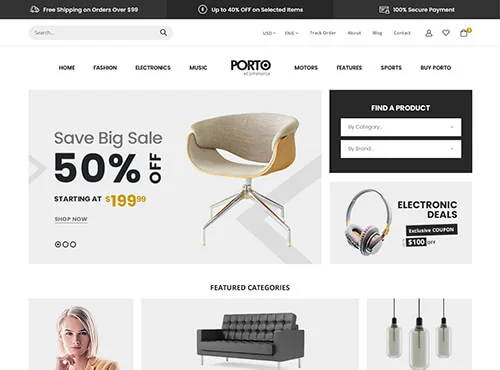 Ảnh xem trước theme Porto – Home & Tech
