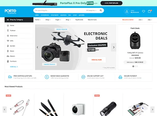 Ảnh xem trước theme Porto – Camera Store