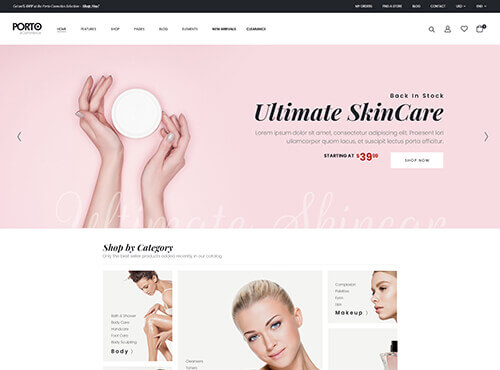 Porto – Skincare theme preview