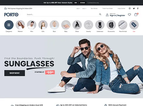 Ảnh xem trước theme Porto – Eyewear