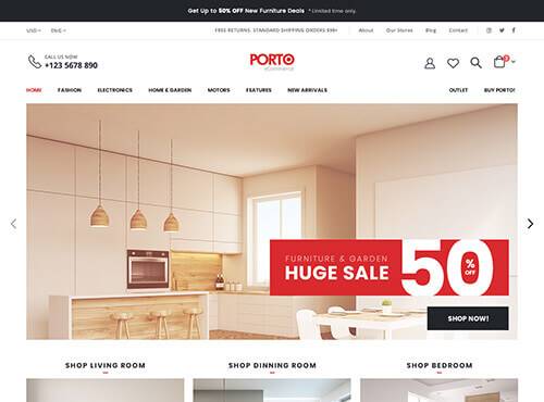 Porto – Furniture theme preview